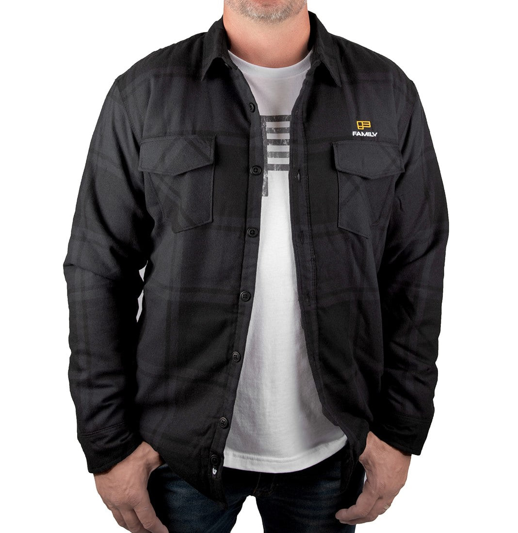 Men's Black Flannel Jacket