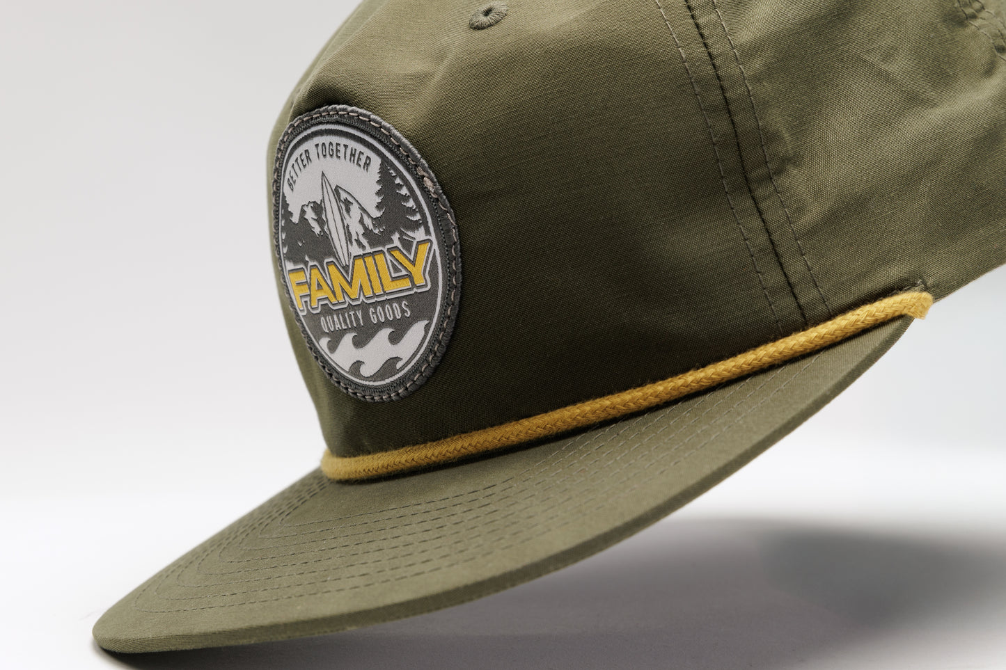 Family Snapback Surf Hat - Loden/Amber Gold