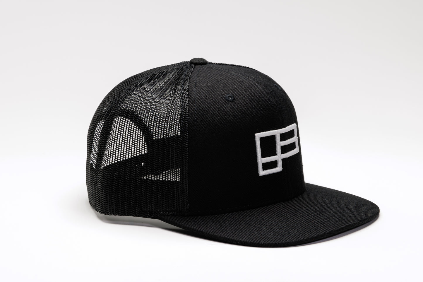 Family Flat Bill Trucker - Black/White