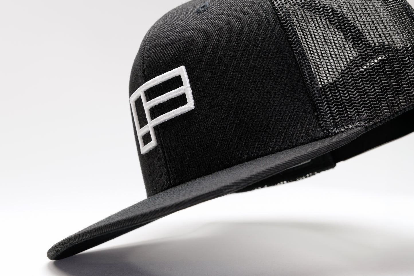 Family Flat Bill Trucker - Black/White