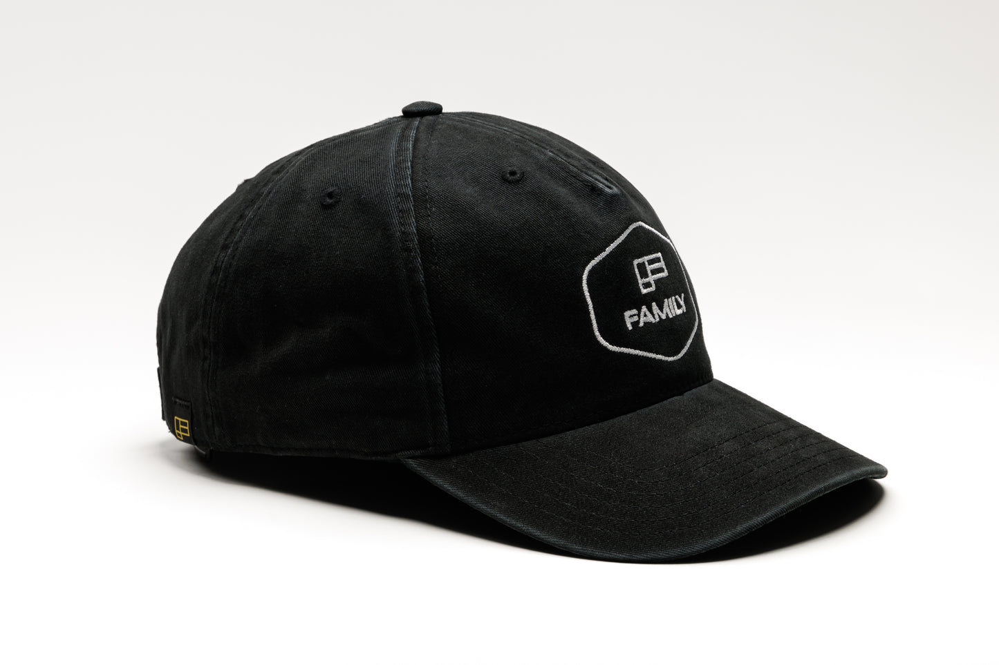 Embroidered Structured Dad Hat - Black