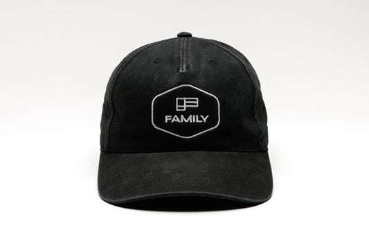 Embroidered Structured Dad Hat - Black