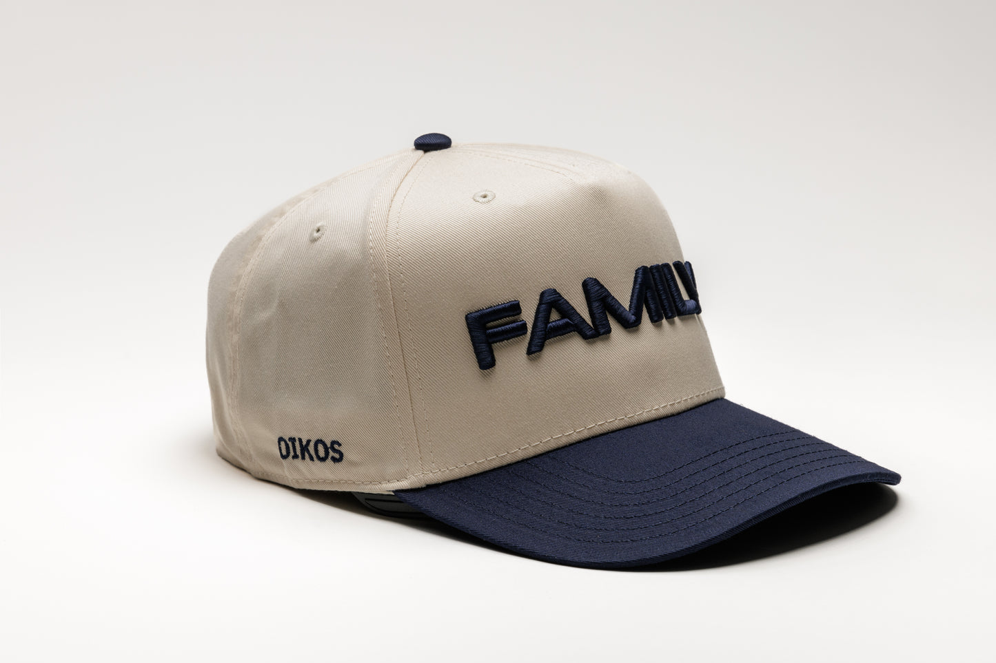 Oikos Baseball Cap - Beige/Navy Blue