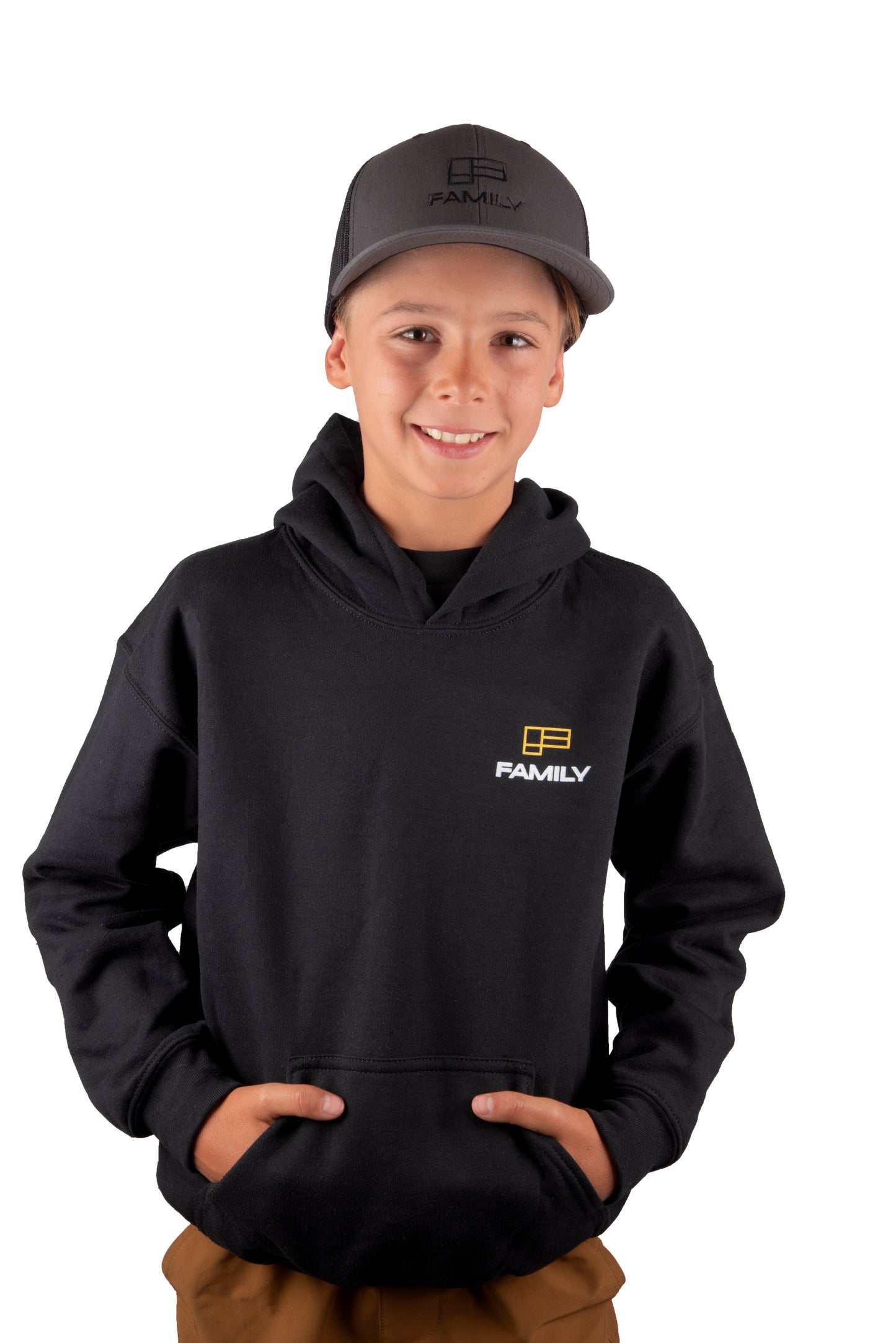 Kids Black Original Logo Hoodie