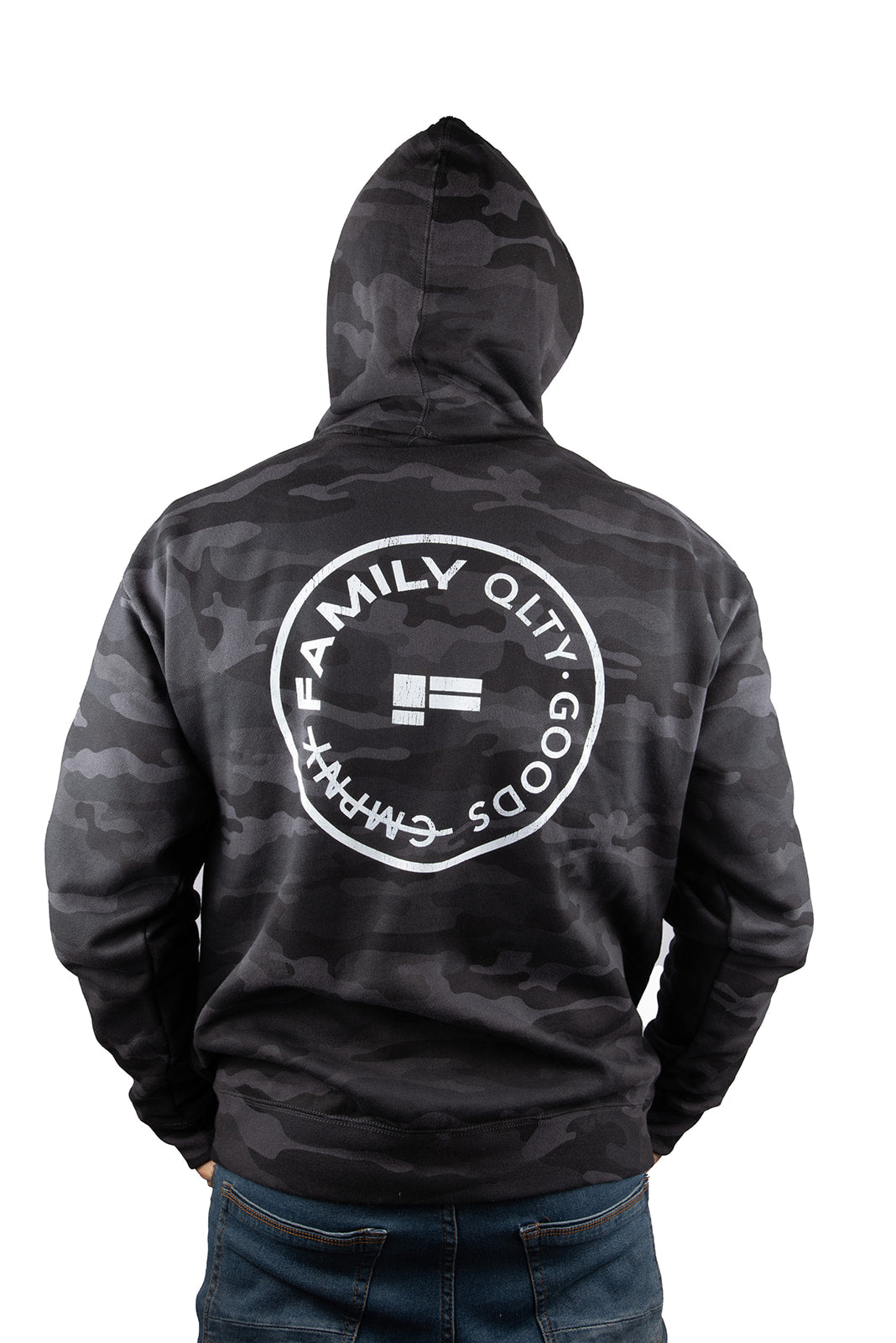 Hoodie black camo men's