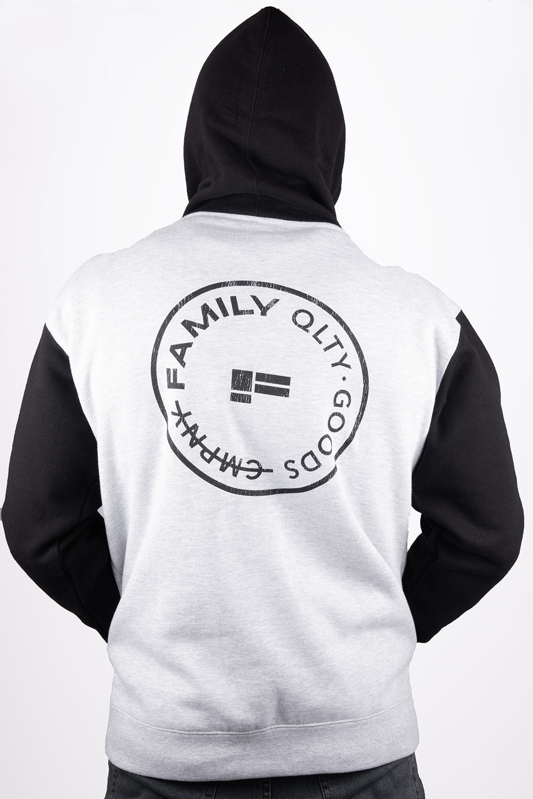 Men's Grey/Black Hoodie