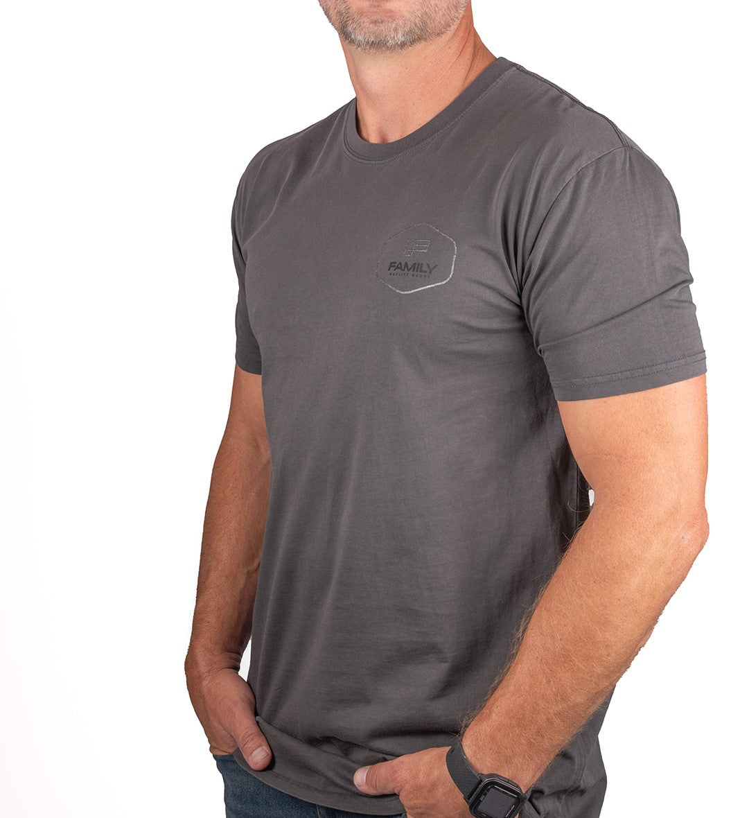 Men's Hexagon Gun Metal Tee