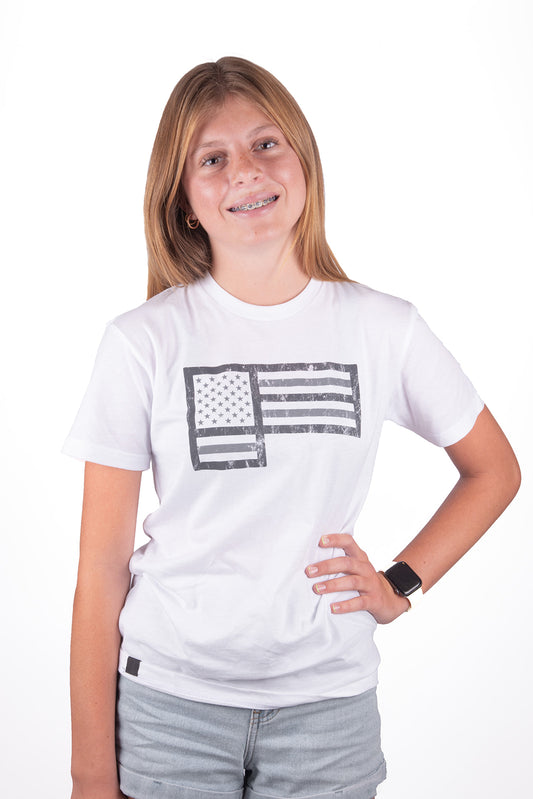 Unisex White Flag Tee